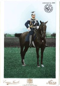 HRH Emperor Wilhelm II. on horseback in uniform of the Uhlan-Reg.No.15